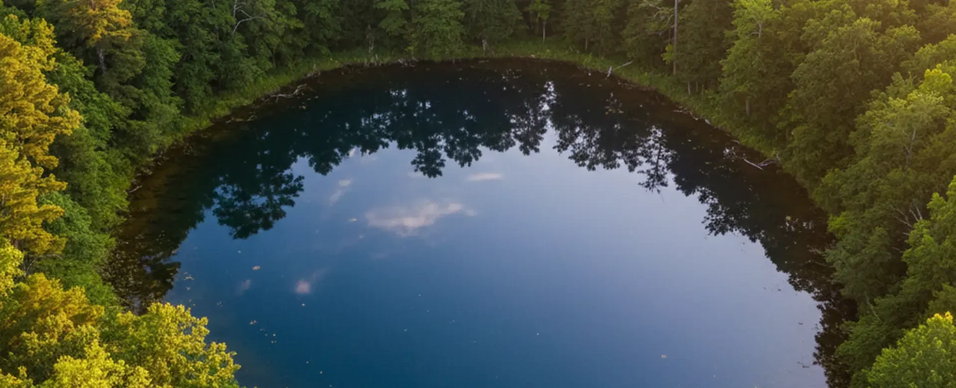Beautiful pond landscape with expert care
